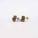 Серьги с пиритом с позолотой onesize Py-127