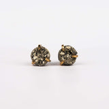 Серьги с пиритом с позолотой onesize Py-126