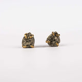 Серьги с пиритом с позолотой onesize Py-124