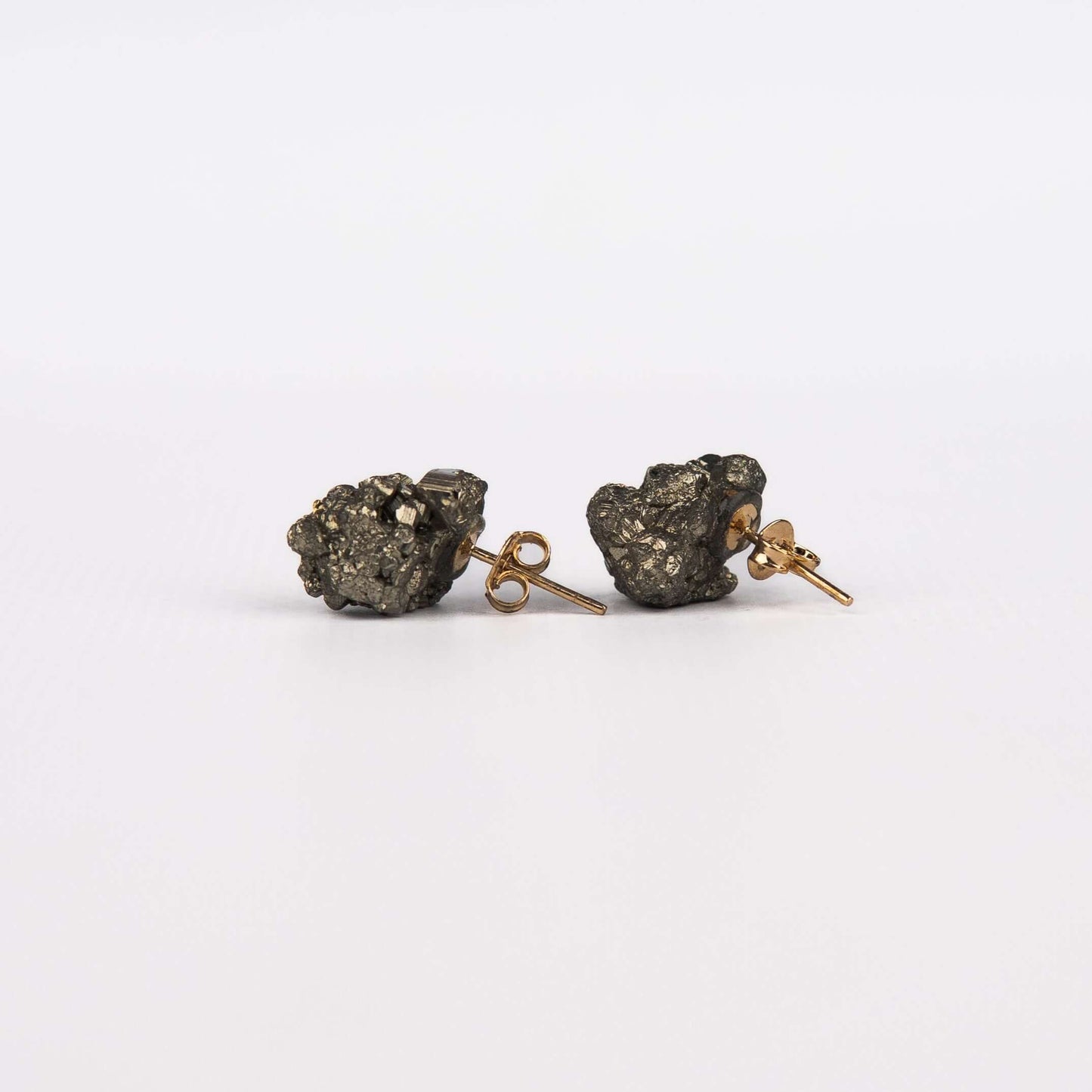 Серьги с пиритом с позолотой onesize Py-22