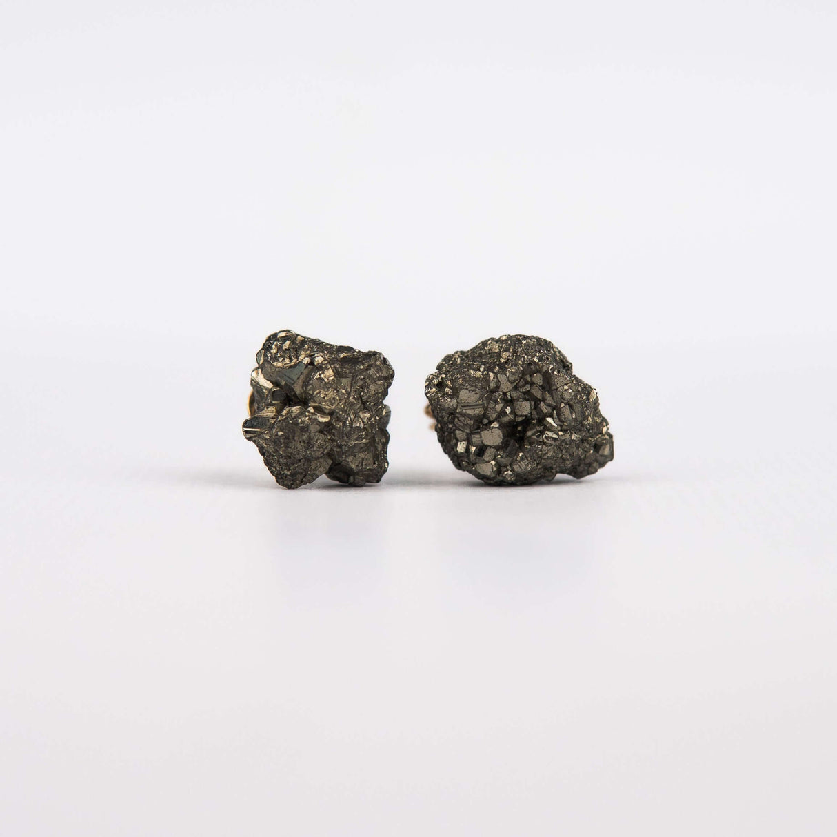 Серьги с пиритом с позолотой onesize Py-123