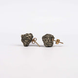 Серьги с пиритом с позолотой onesize Py-123