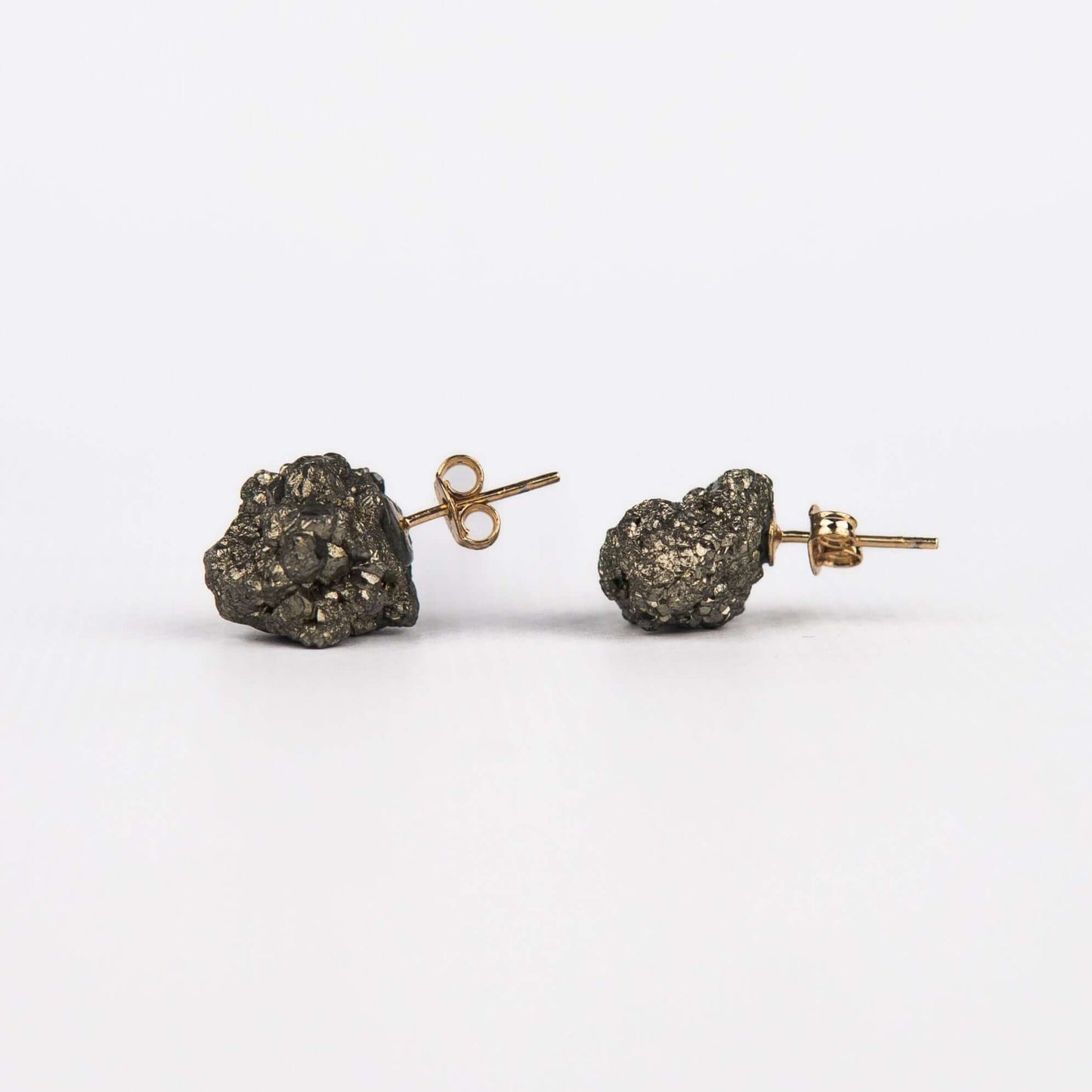Серьги с пиритом с позолотой onesize Py-18
