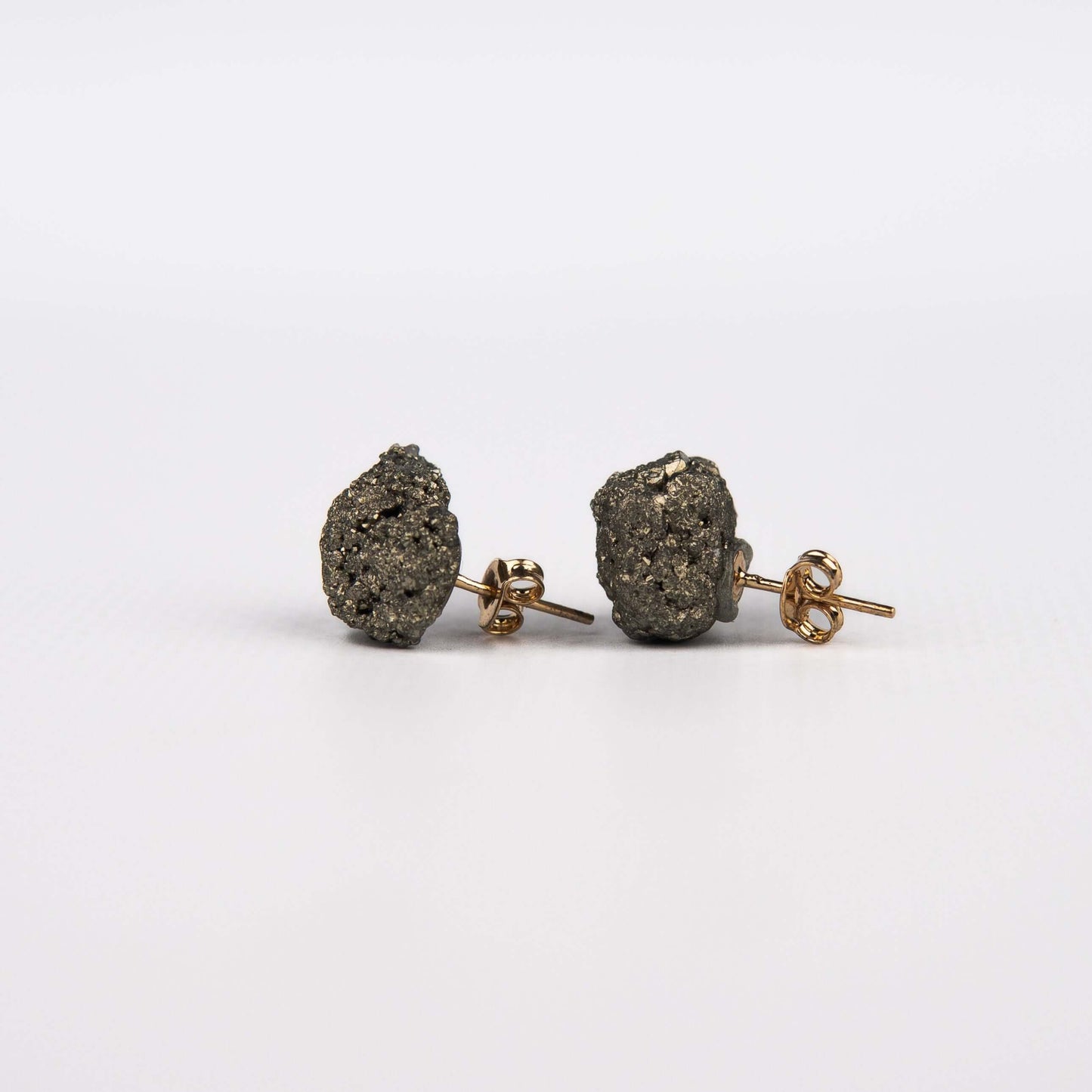 Серьги с пиритом с позолотой onesize Py-15
