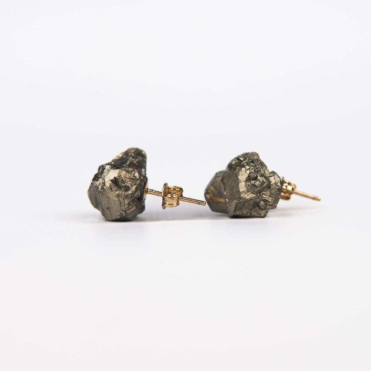Серьги с пиритом с позолотой onesize Py-122