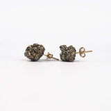 Серьги с пиритом с позолотой onesize Py-9