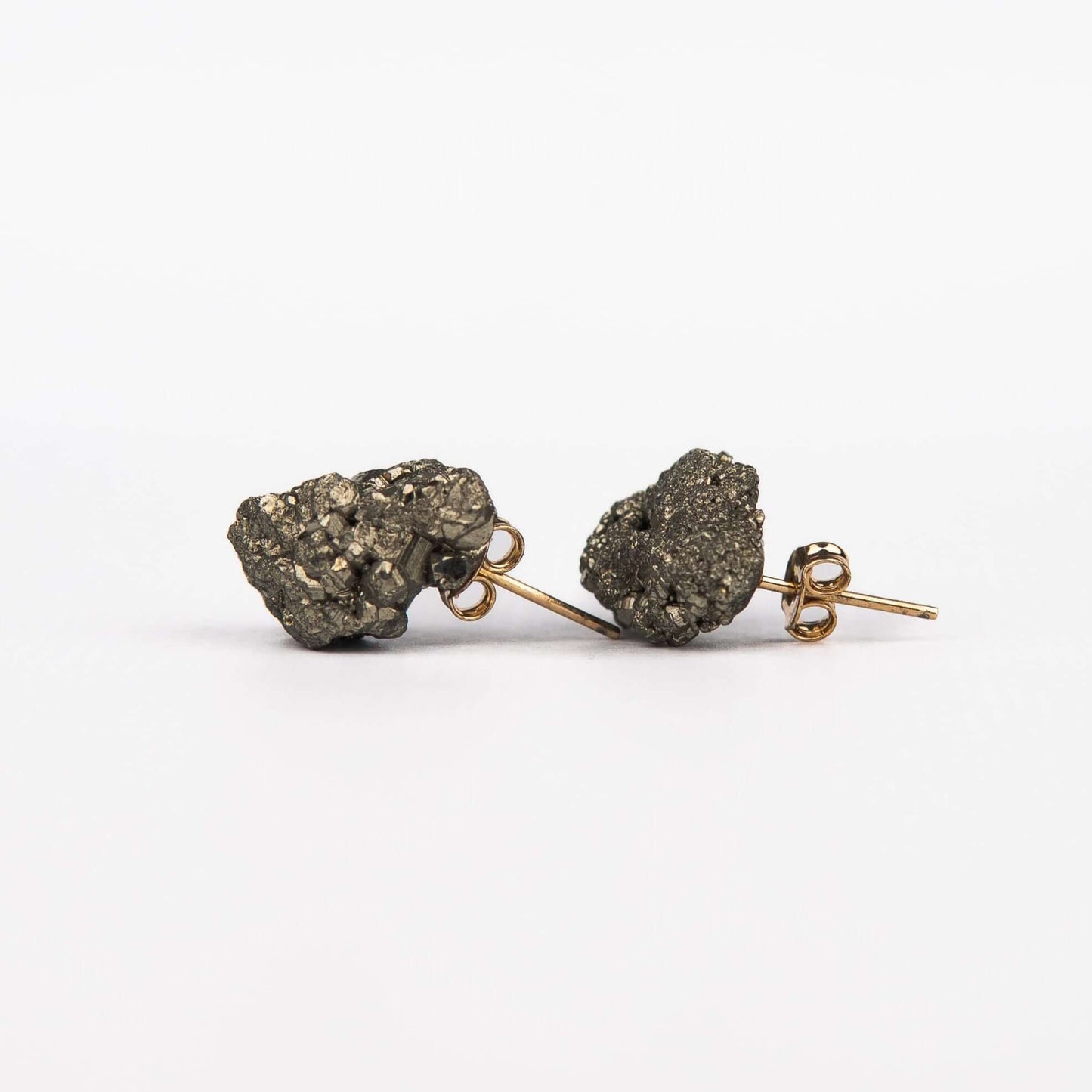 Серьги с пиритом с позолотой onesize Py-8