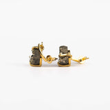 Серьги с пиритом с позолотой onesize Py-121
