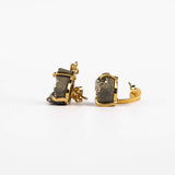 Серьги с пиритом с позолотой onesize Py-119