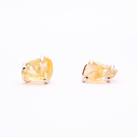 Сережки з цитрином з посрібленням onesize Ct-5