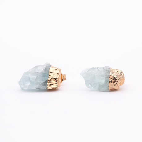 Сережки з Аквамарином з позолотою onesize Aq-28