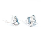 Сережки з Блакитним кришталем з посрібленням висячі onesize-5