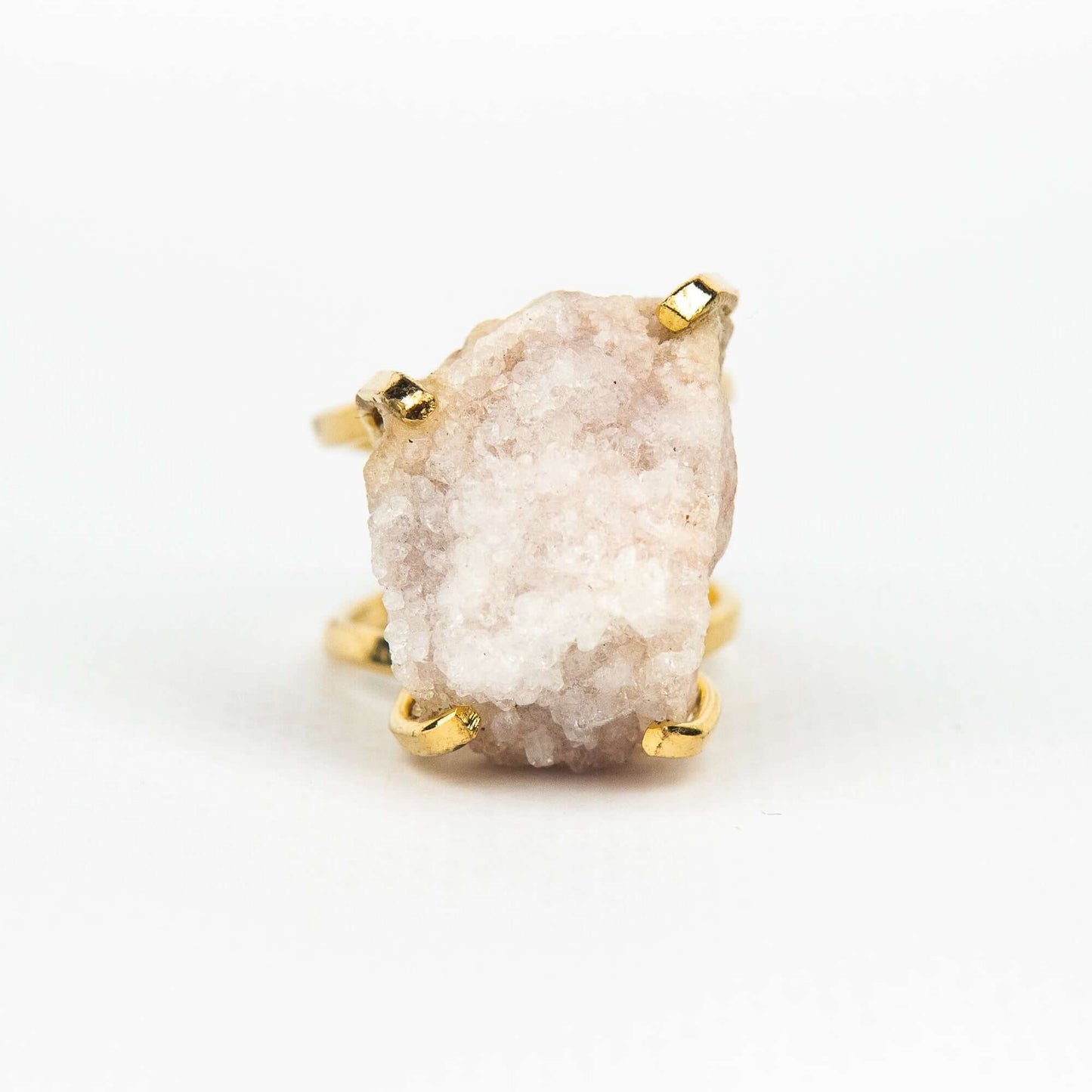 Кольцо с розовым аметистом с позолотой onesize Pa-7