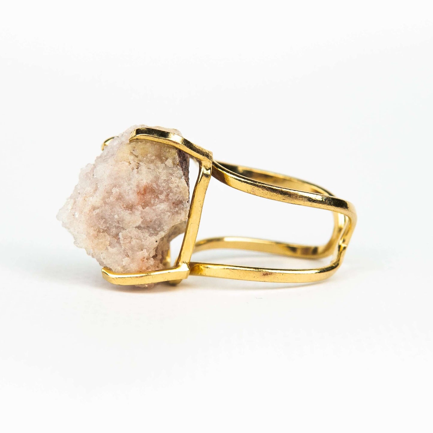 Кольцо с розовым аметистом с позолотой onesize Pa-7