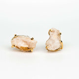 Серьги с розовым аметистом с позолотой onesize Pa-6