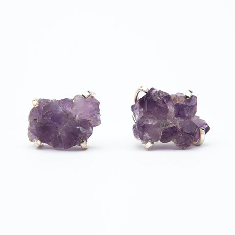 Сережки з Темним аметистом з посрібленням onesize-9