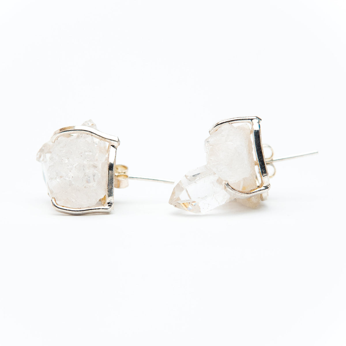 Сережки з кришталем з посрібленням onesize Sh-20
