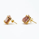 Сережки з Рожевим аметистом з позолотою onesize Pa-4