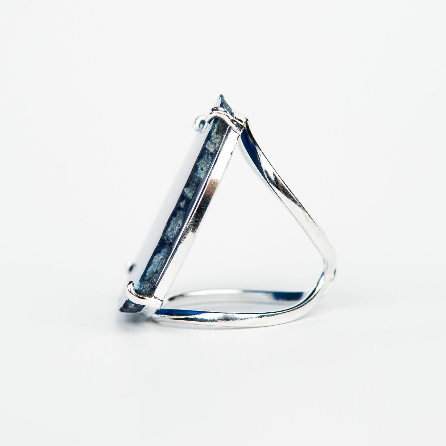 Кольцо с агатом с посеребрением onesize Ag-9