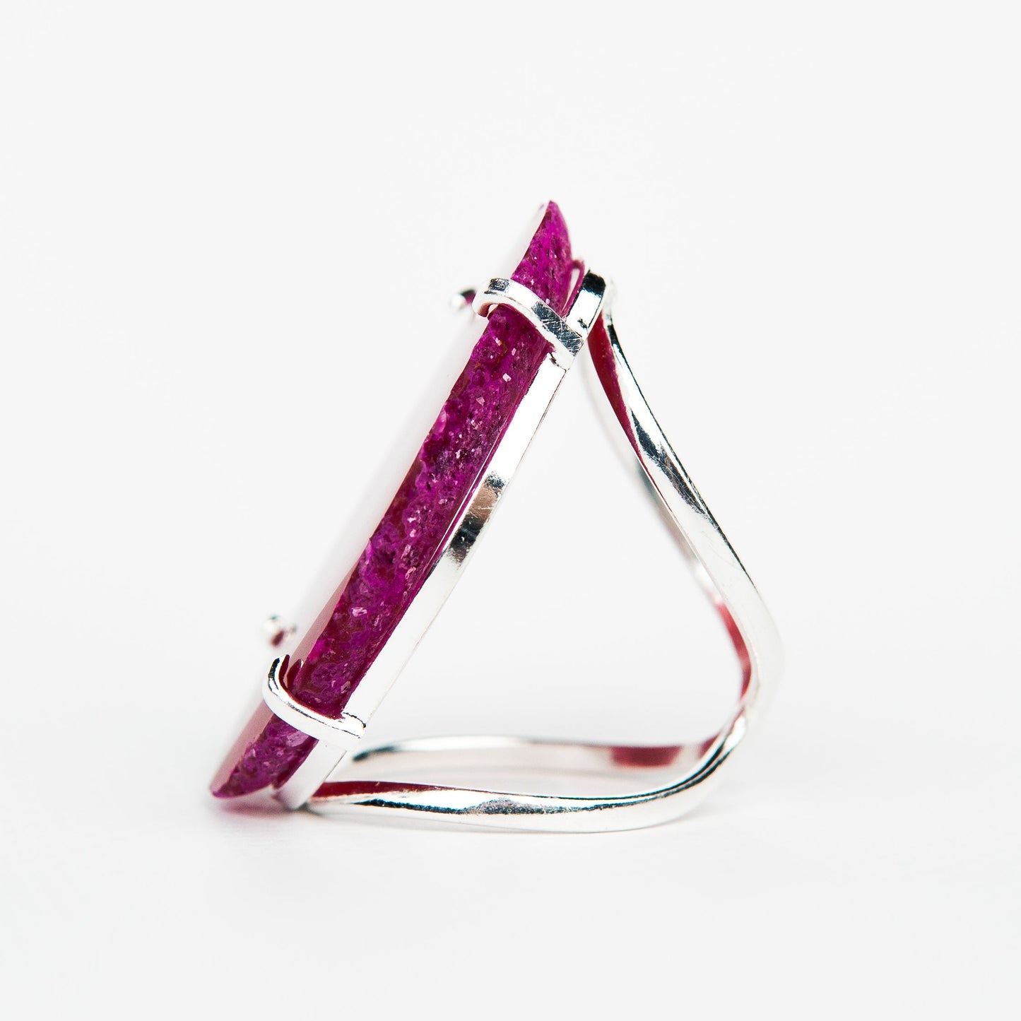 Каблучка з агатом з посрібленням onesize Ag-19