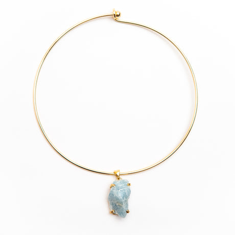 Кулон з аквамарином з позолотою onesize Aq-11