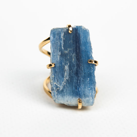 Каблучка з Кіаніта з позолотою onesize K-10