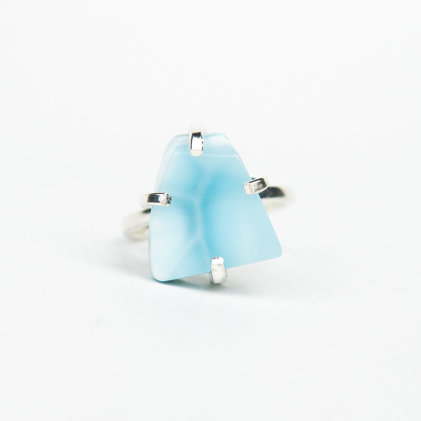 Кольцо с Ларимаром с посеребрением onesize Lr-7