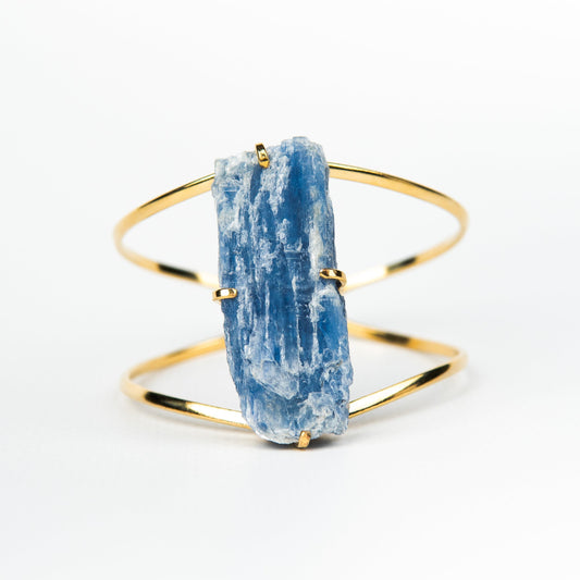 Браслет з Кіаніта з позолотою onesize K-5