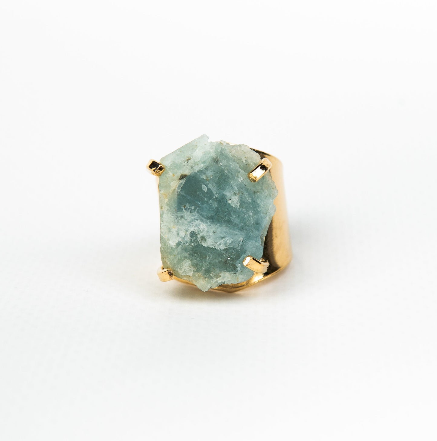 Каблучка з Аквамарина з позолотою onesize Aq-162