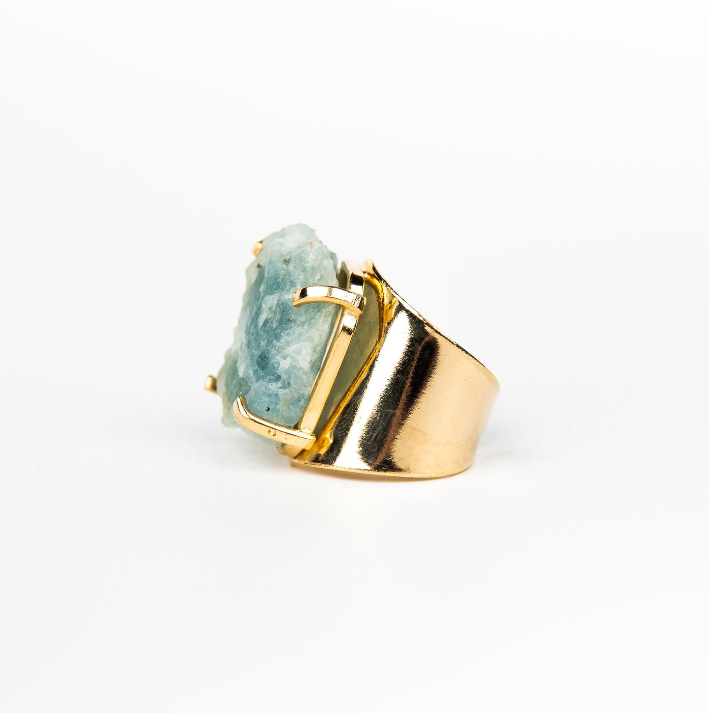 Каблучка з Аквамарина з позолотою onesize Aq-162