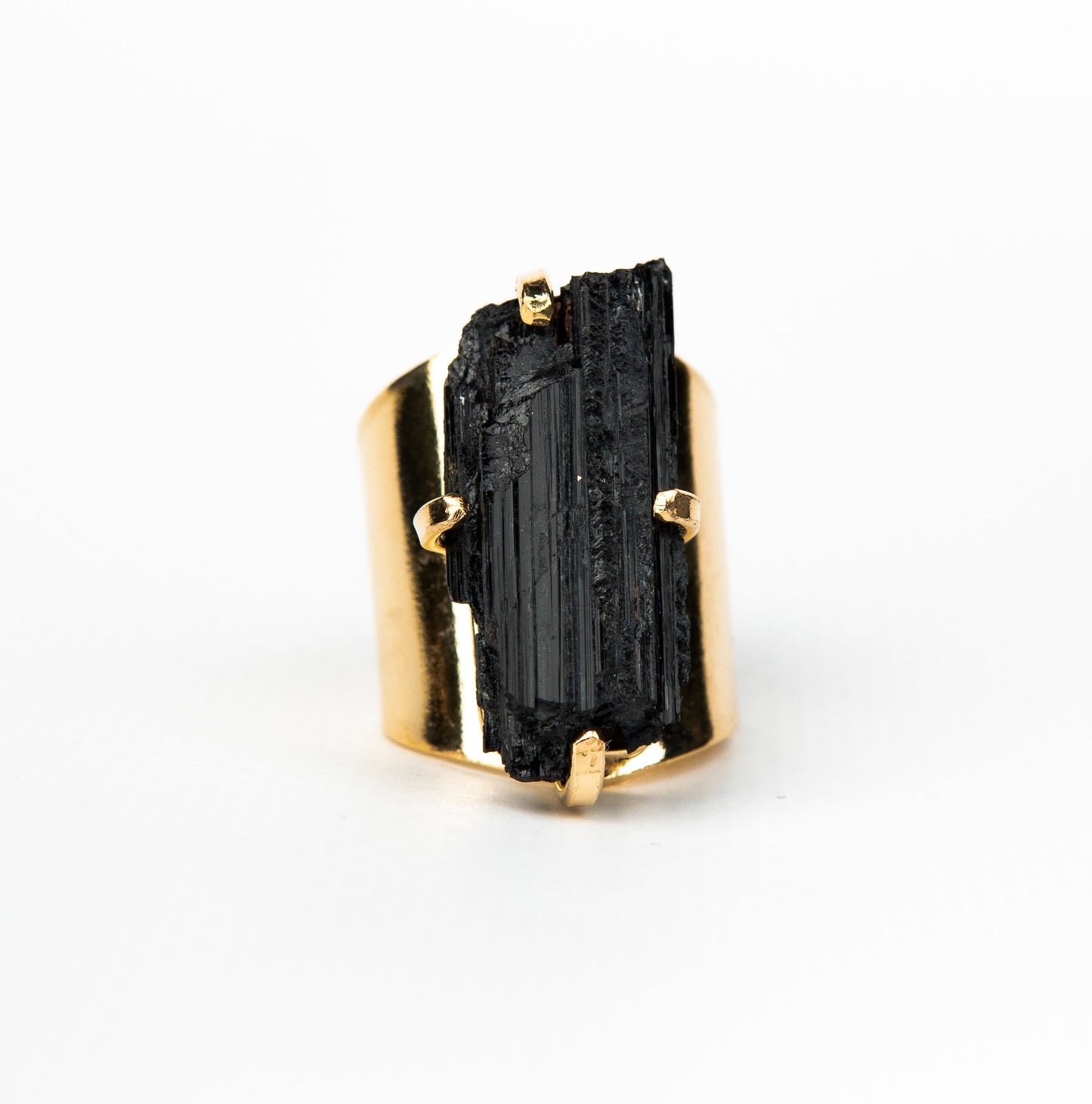 Кольцо с турмалином с позолотой onesize Tu-120