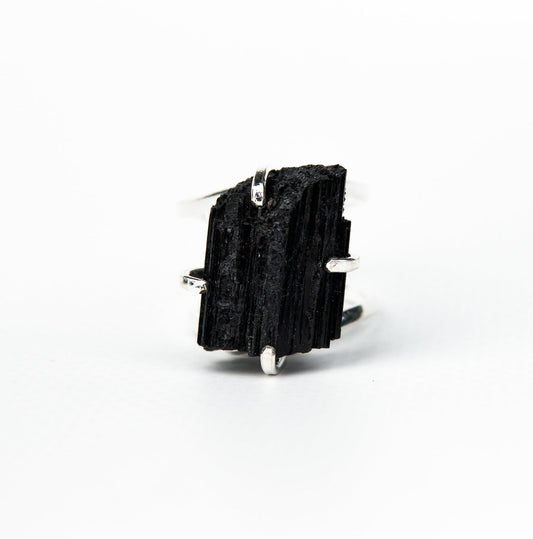 Каблучка з турмаліна з посрібленням onesize Tu-136