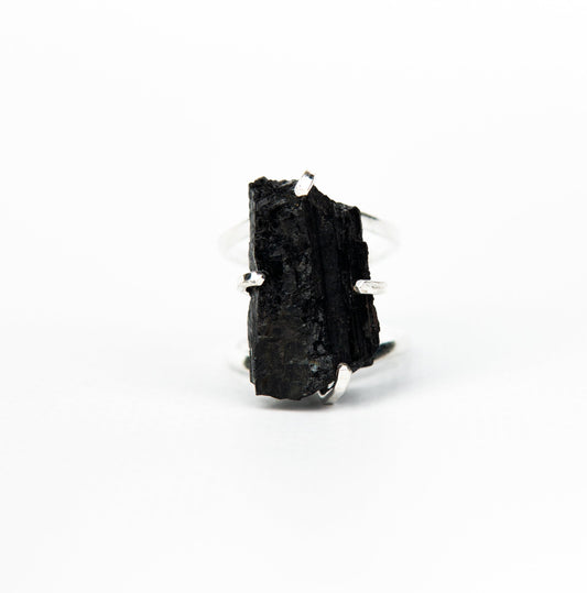 Каблучка з турмаліна з посрібленням onesize Tu-140