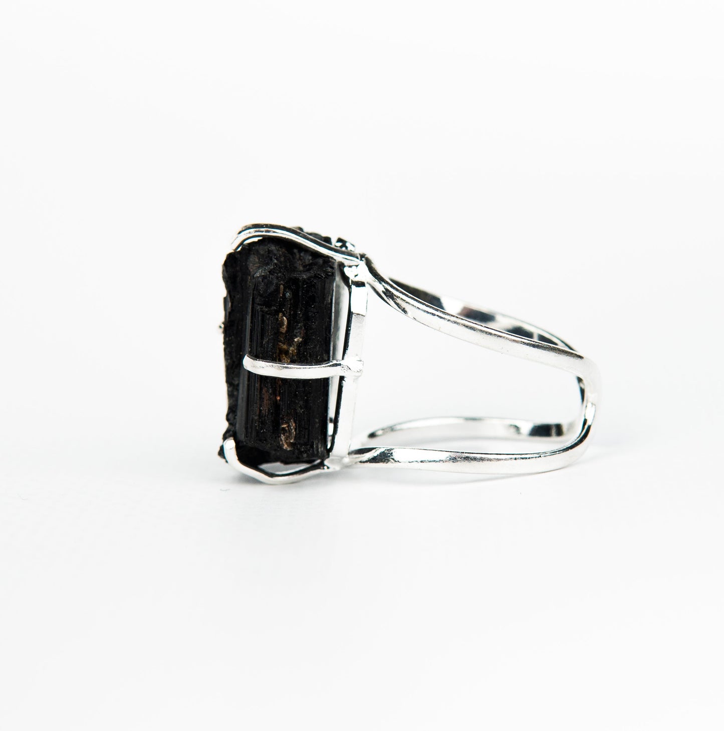 Каблучка з турмаліна з посрібленням onesize Tu-140