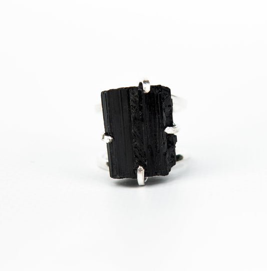 Каблучка з турмаліна з посрібленням onesize Tu-141