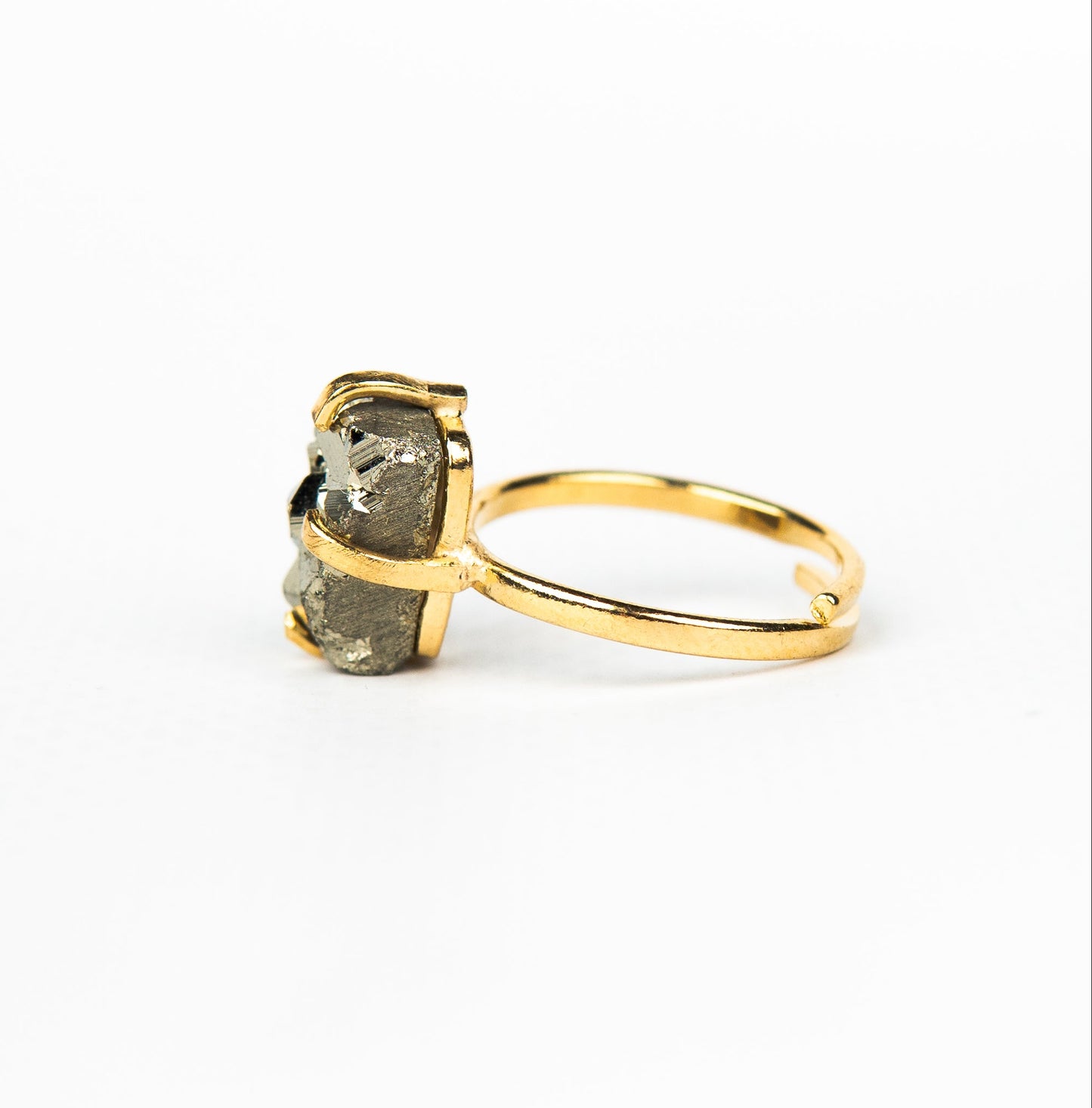 Каблучка з піритом з позолотою onesize Py-24