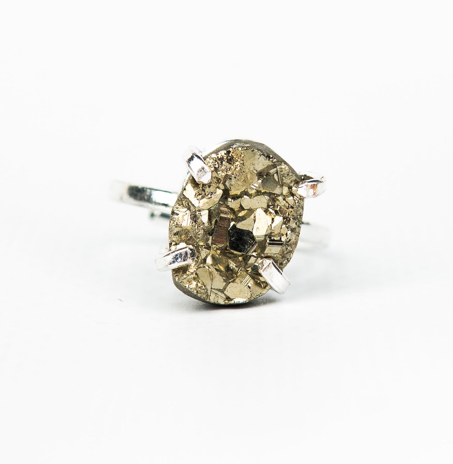 Кольцо с пиритом с позолотой onesize Py-43