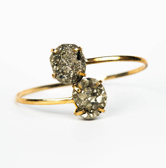 Браслет з піритом з позолотою onesize Py-211