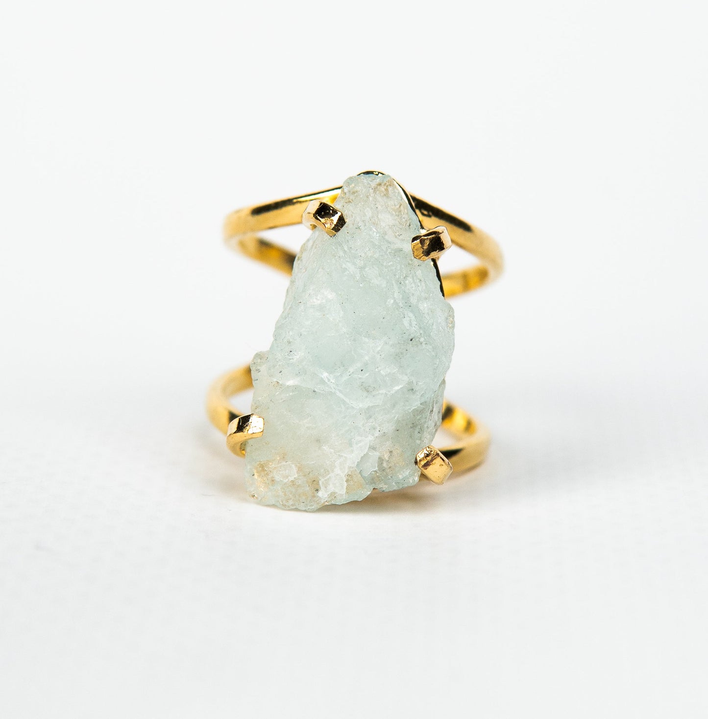 Каблучка з Аквамарина з позолотою onesize Aq-176