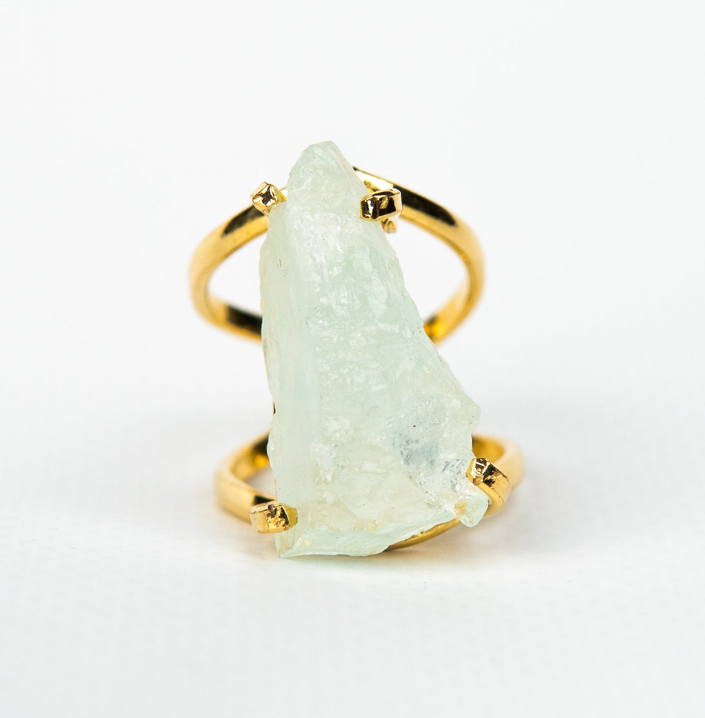 Каблучка з Аквамарина з позолотою onesize Aq-177