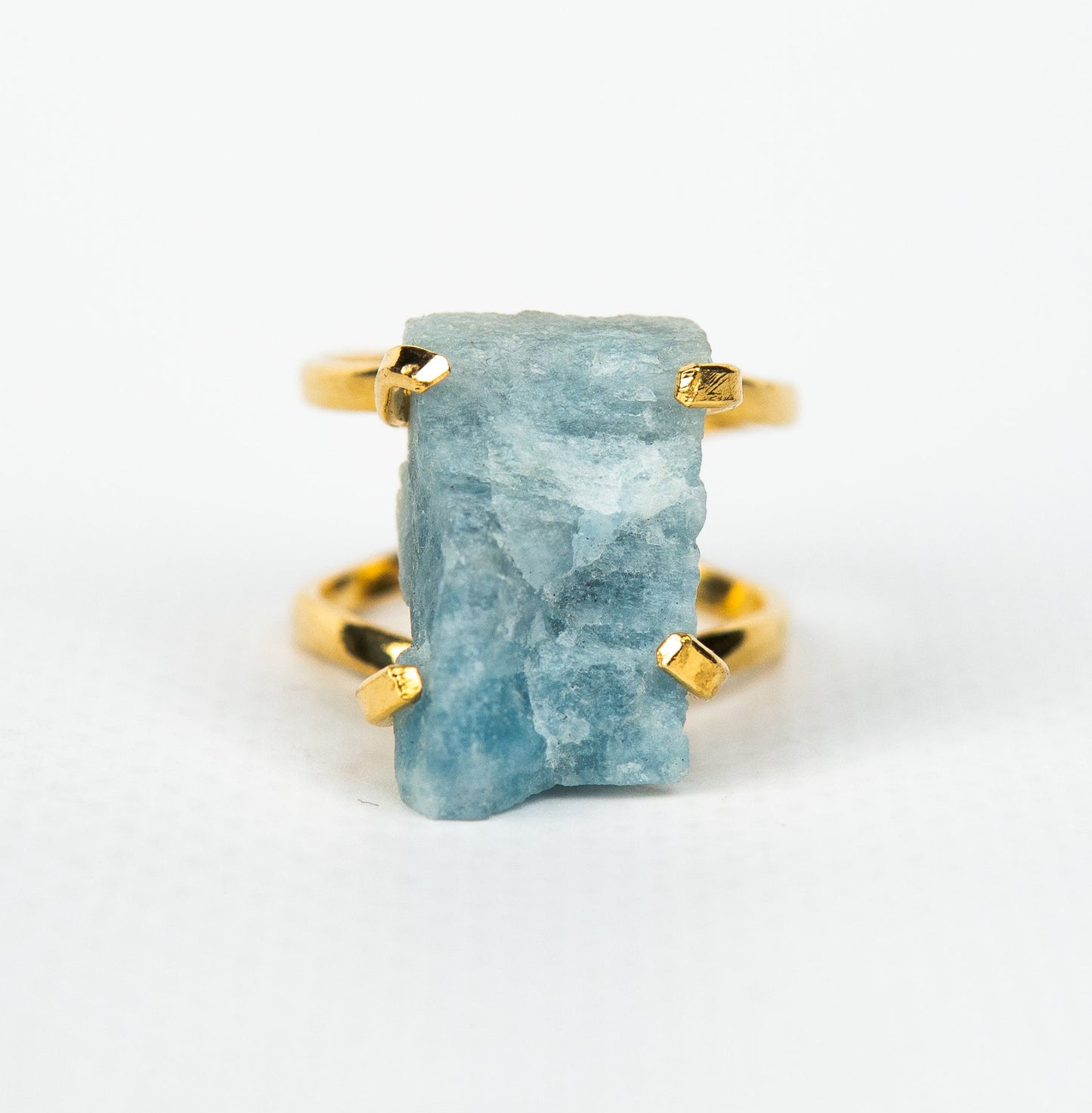 Каблучка з Аквамарина з позолотою onesize Aq-179