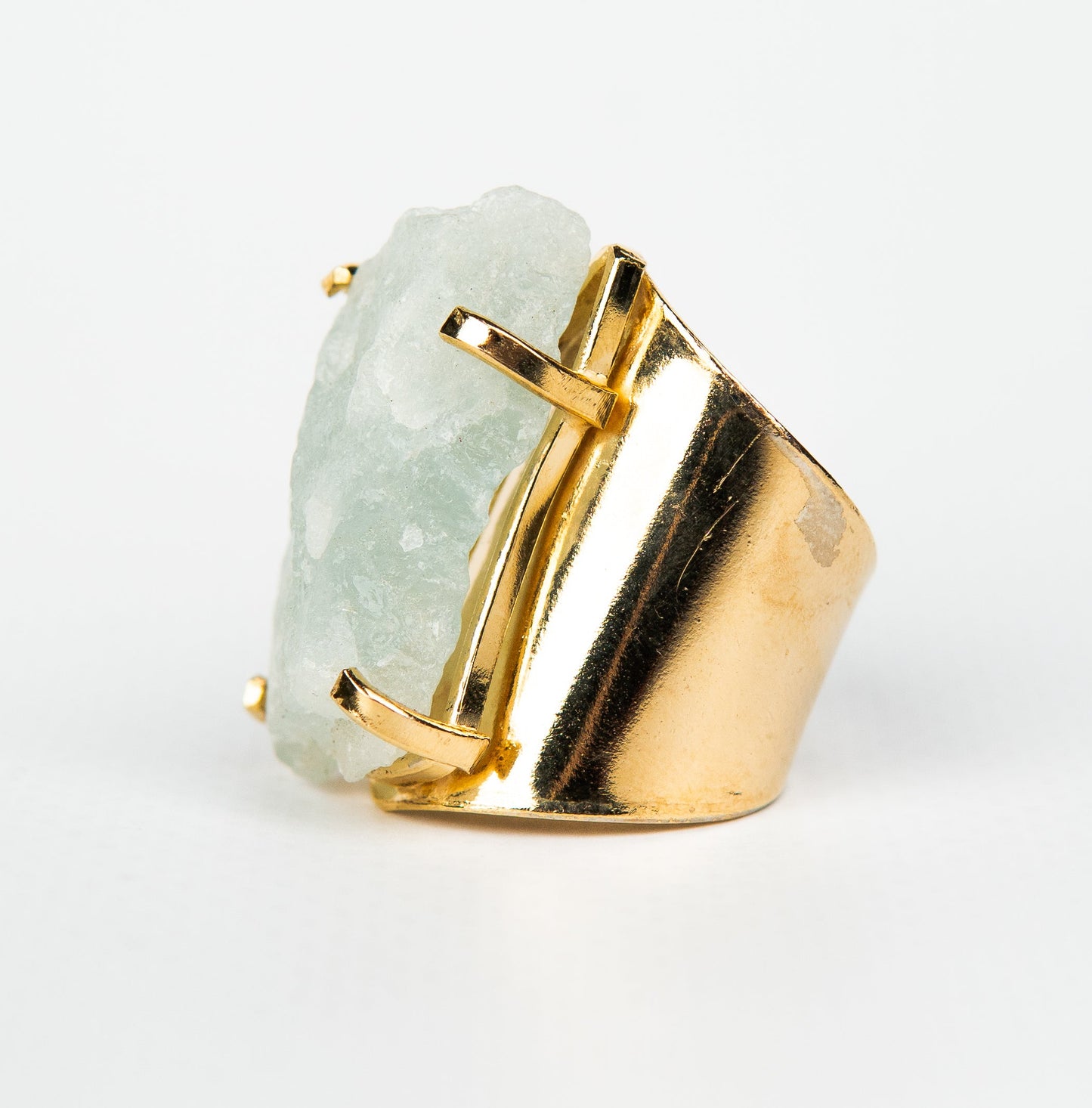 Каблучка з Аквамарина з позолотою onesize Aq-182