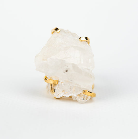 Каблучка з Кришталем з позолотою onesize Cr-17