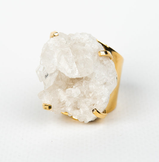 Каблучка з Кришталем з позолотою onesize Cr-22