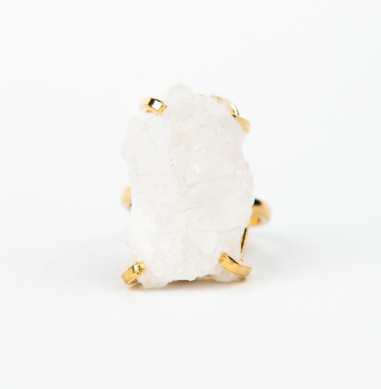 Кольцо с хрусталем с позолотой onesize Cr-24