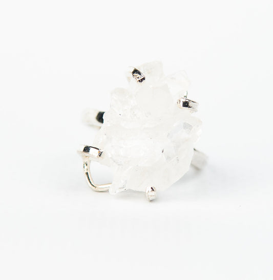 Каблучка з Кришталем з посрібленням onesize Cr-23