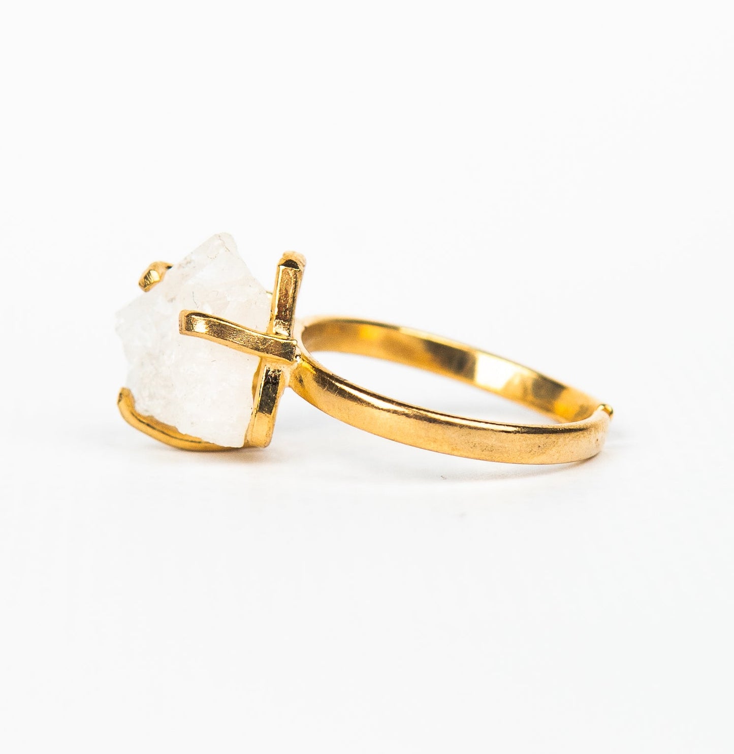 Кольцо с хрусталем с позолотой onesize Cr-25