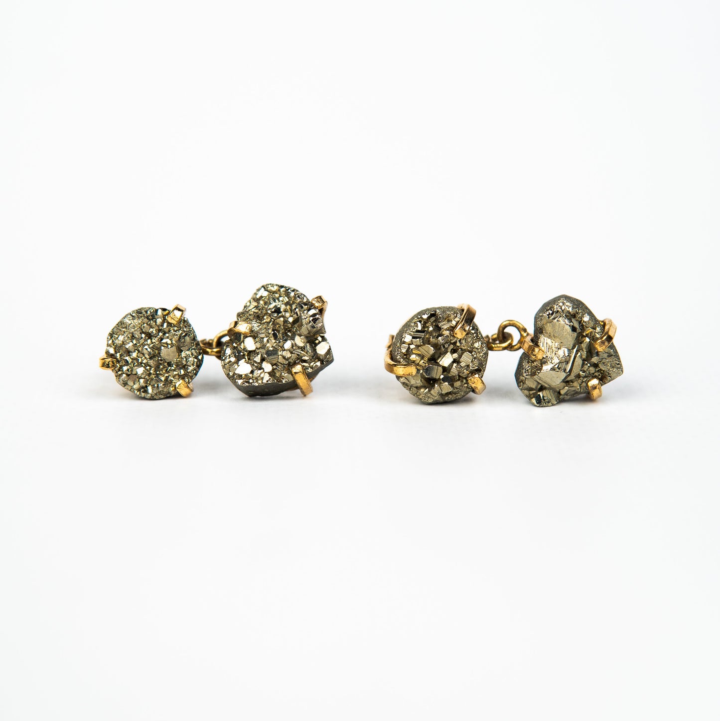 Серьги с пиритом с позолотой onesize Py-197
