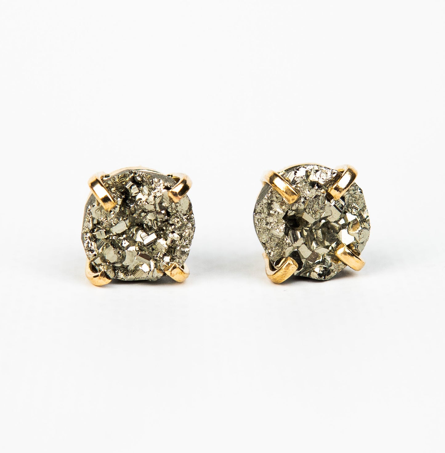 Серьги с пиритом с позолотой onesize Py-199