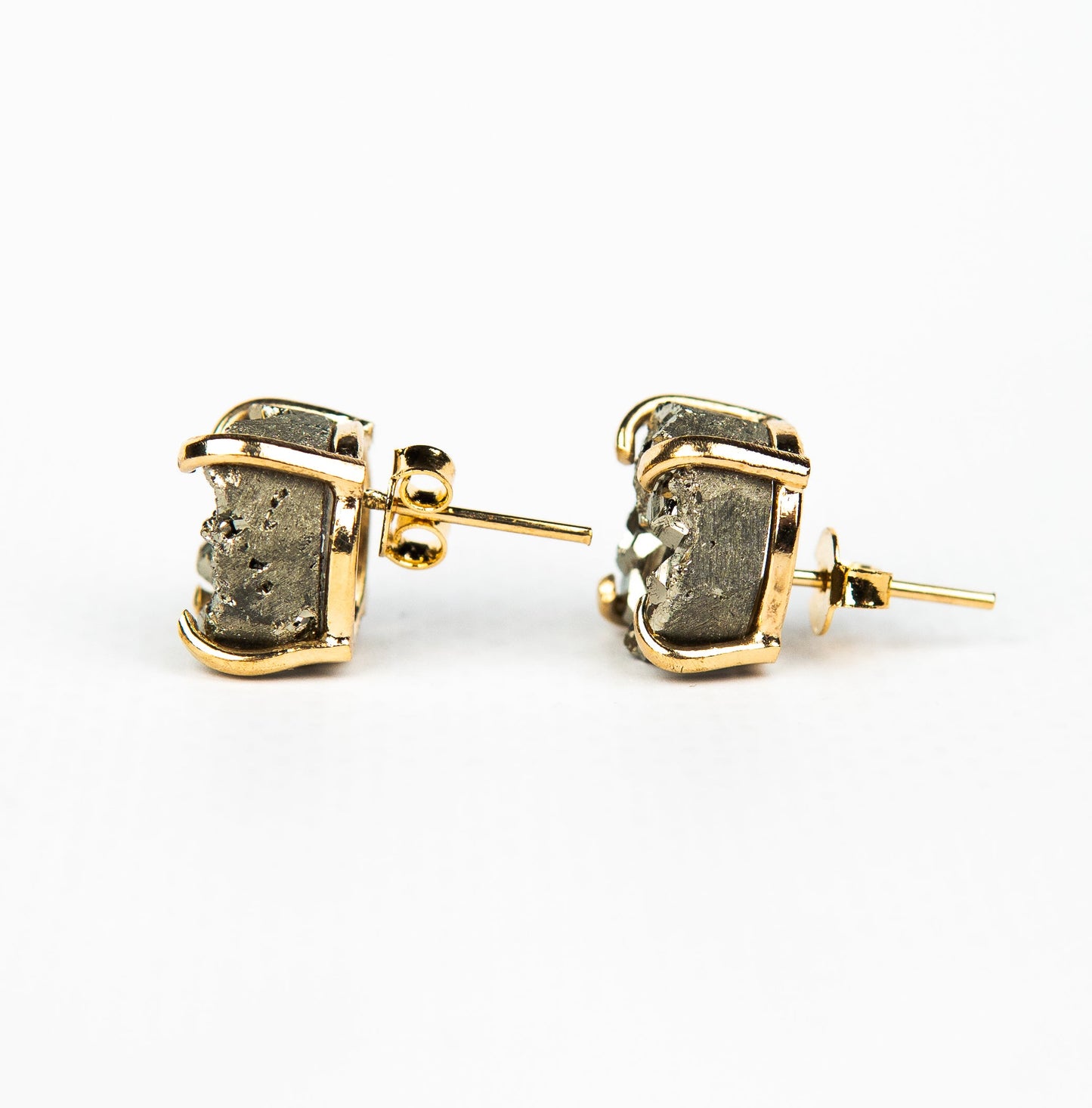 Серьги с пиритом с позолотой onesize Py-199